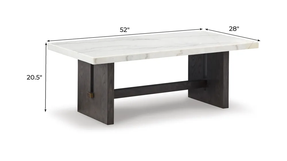Burkhaus Marble Top Coffee Table Dimensions