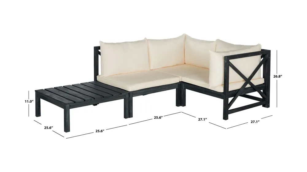 Kyoga Modular Outdoor Sectional Sofa Set Dimensions