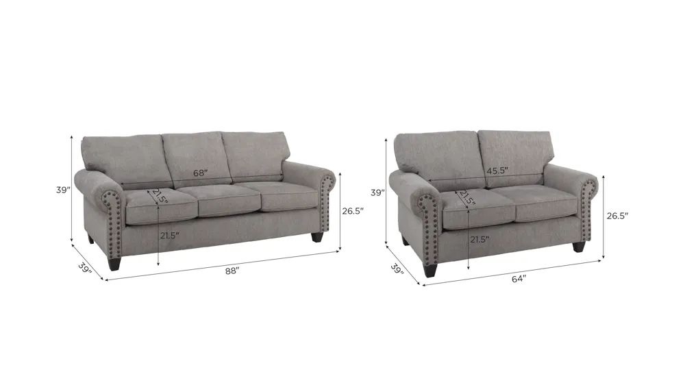 Crandall Living Room Set Dimensions