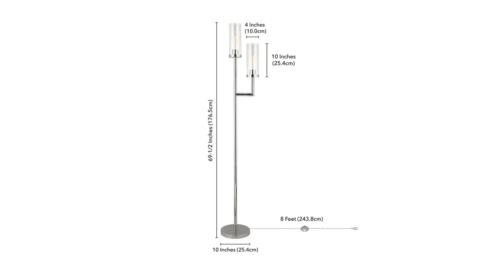 Amir Torchiere Floor Lamp Dimensions