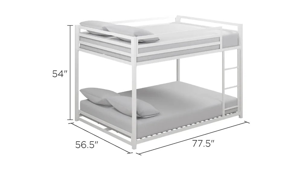 Miles Full over Full Bunk Bed Dimensions