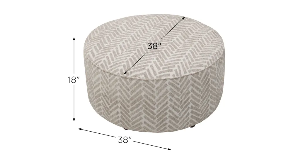Tatum Cocktail Ottoman Dimensions