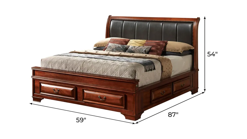 Sarasota Upholstered Storage Bed Dimensions