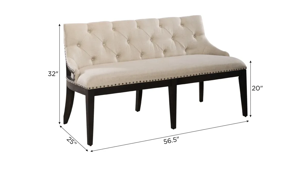 Coventry Dining Bench Dimensions