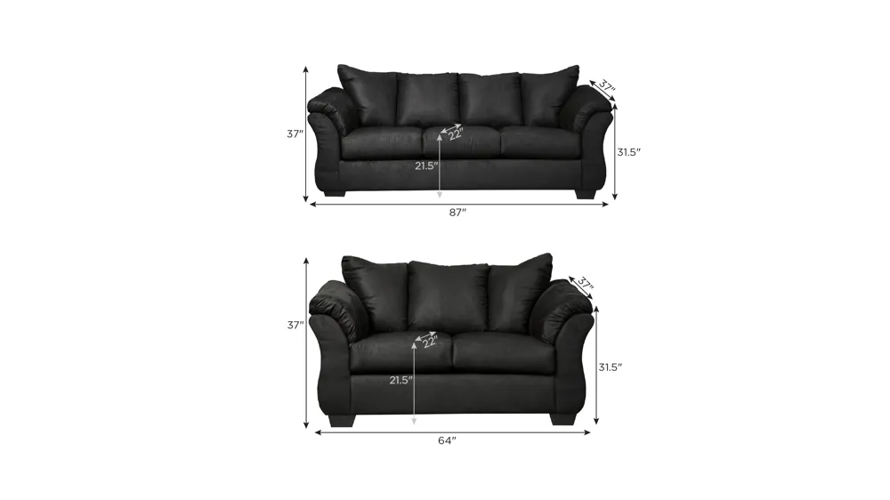 Whitman Living Room Set Dimensions