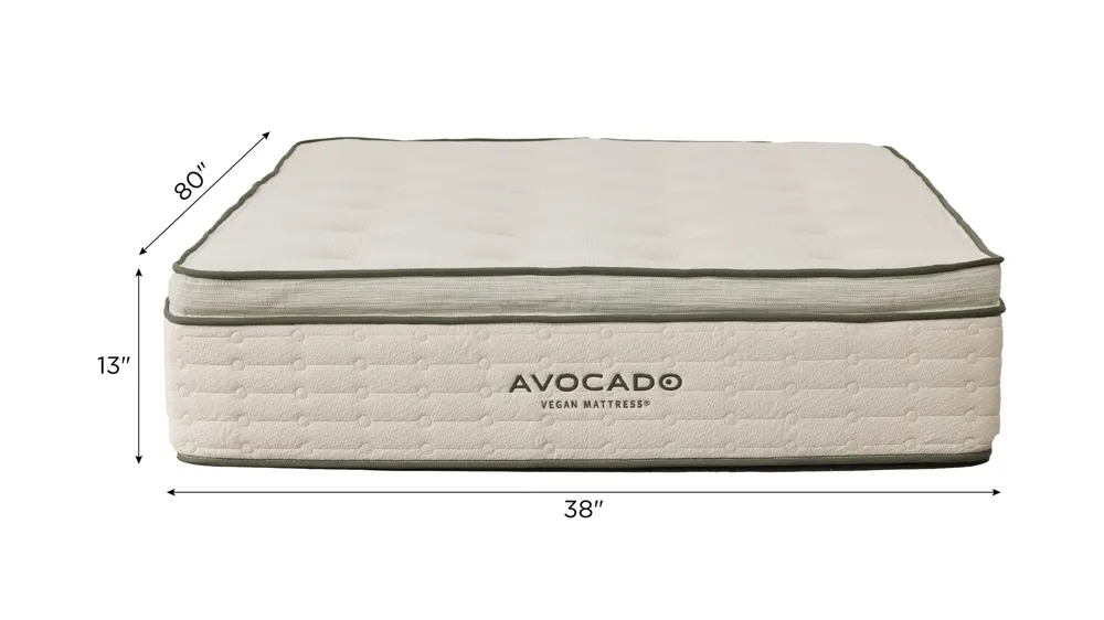 Avocado Vegan Plush Pillow Top Mattress Dimensions