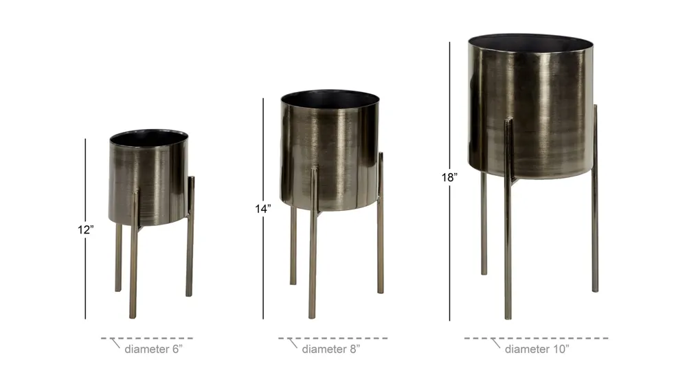 Ivy Collection Spritzy Planter Set of 3 Dimensions