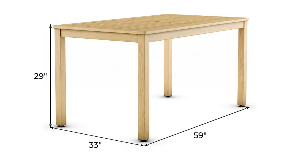 Lifestyle Garden Outdoor Rectangular Dining Table Dimensions