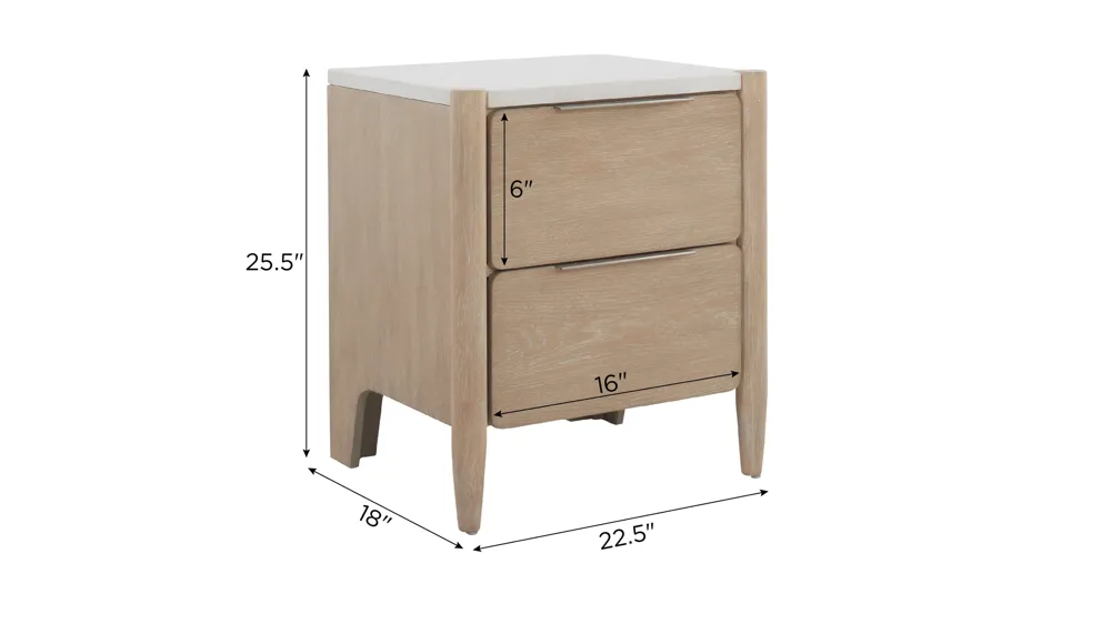 Mirra Nightstand with Marble Top | Raymour & Flanigan