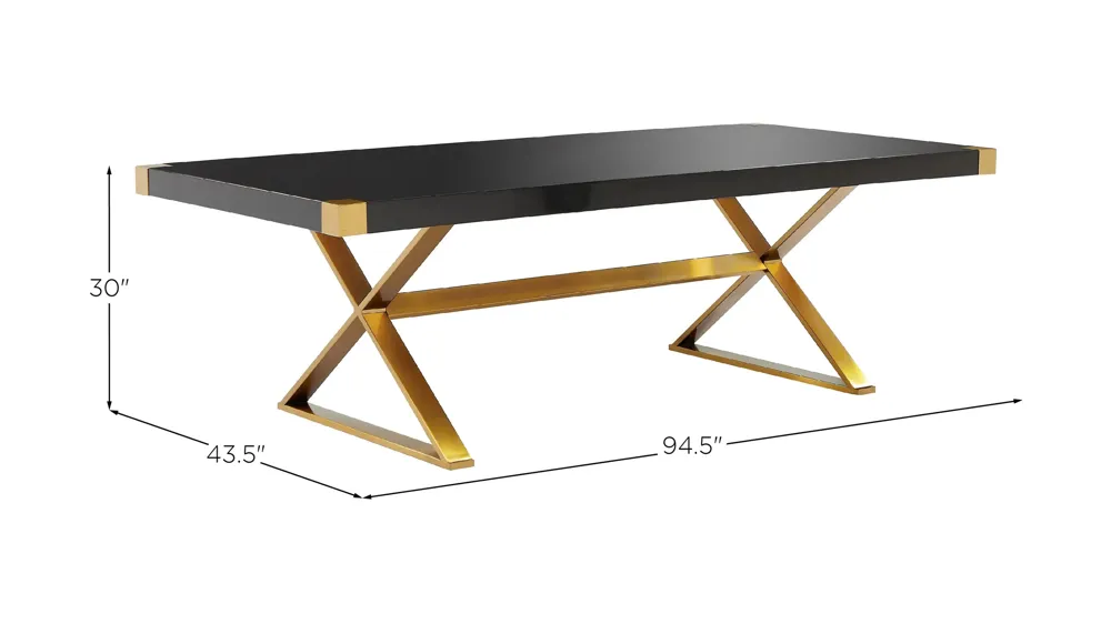 Adeline Lacquer Dining Table Dimensions