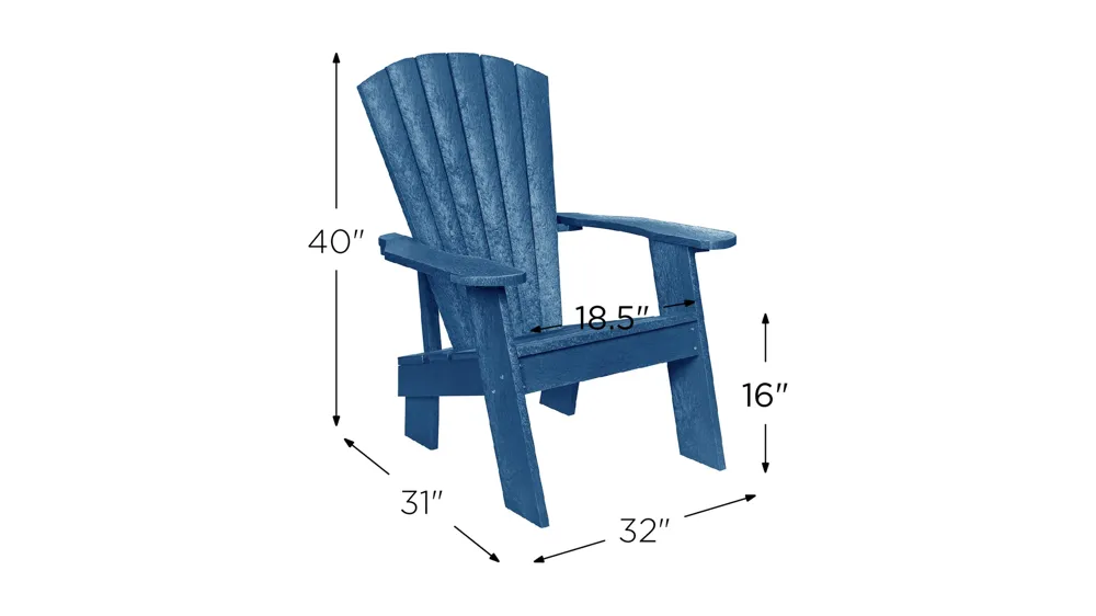 Capterra Casual Recycled Outdoor Adirondack Chair Dimensions