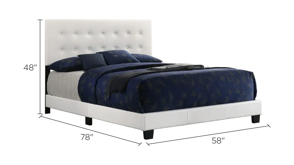 Caldwell Upholstered Panel Bed Dimensions
