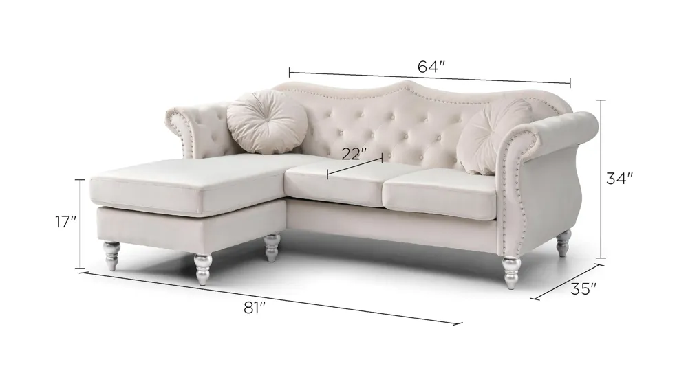 Hollywood Sectional Sofa Dimensions