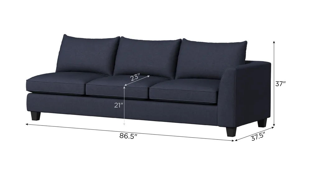 Daine Right Arm Facing Sofa Dimensions