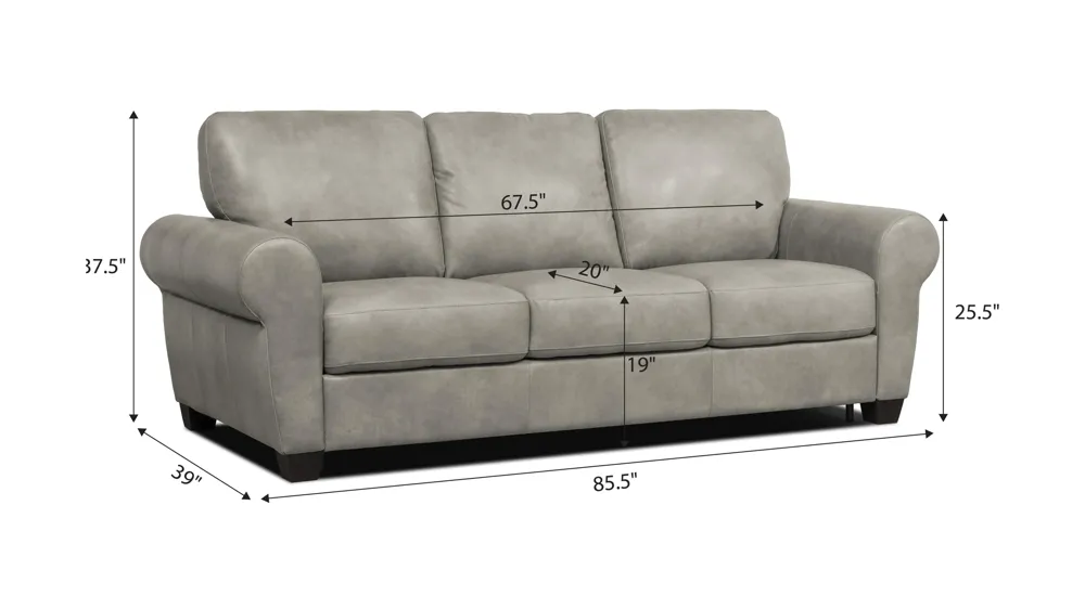 Calabria Leather Queen Sleeper Dimensions