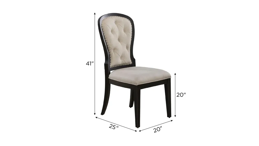 Coventry Upholstered Side Chair Set of 2 Dimensions