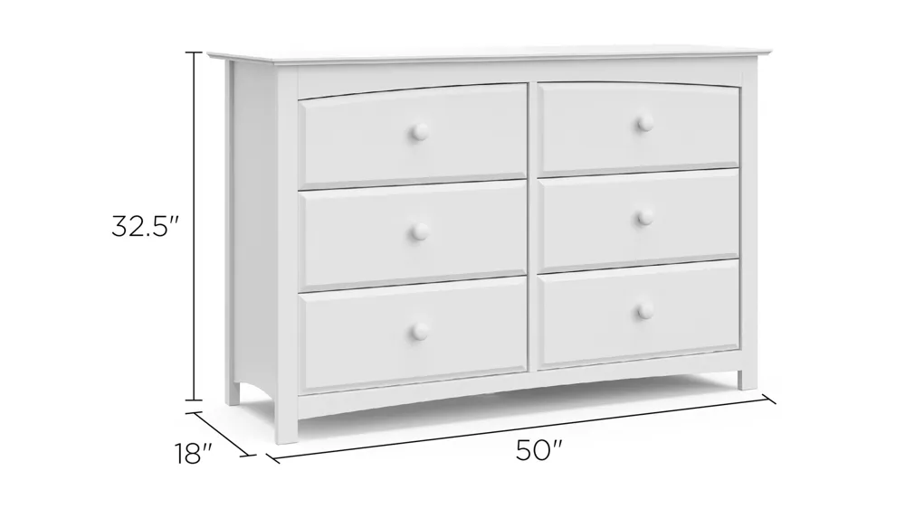 Kenton 6-Drawer Dresser Dimensions