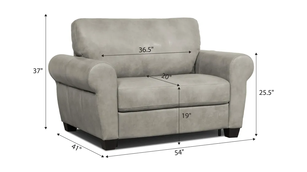 Calabria Leather Twin Sleeper Dimensions