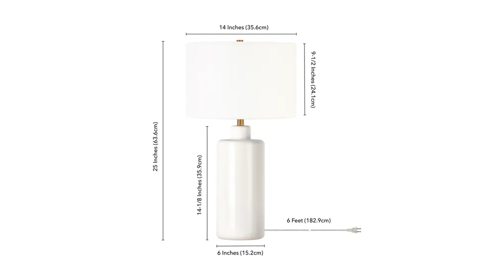 Elmdale Table Lamp Dimensions
