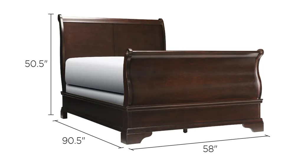 Charleston Sleigh Bed Dimensions