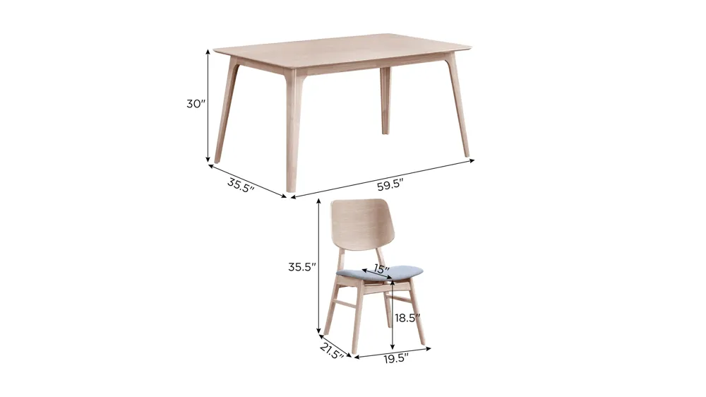 Oscar 7-pc. Dining Set Dimensions