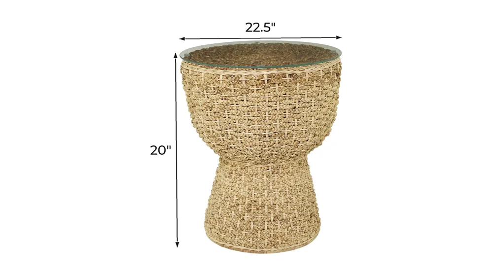 Ivy Collection Hyacinth Accent Table Dimensions