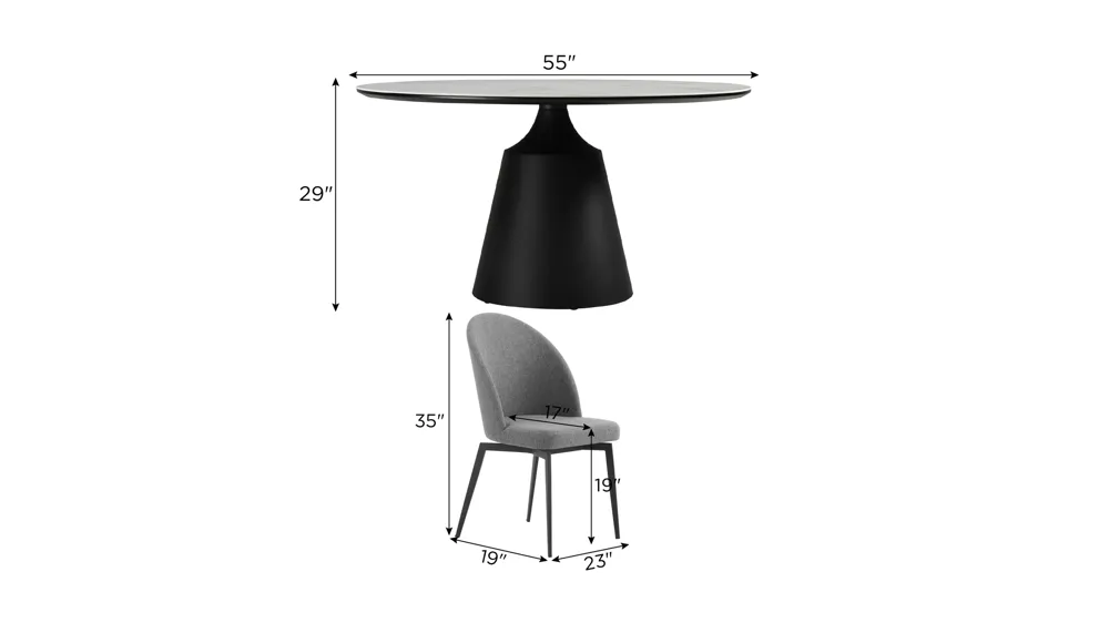 Knox Sunny 5-pc. Dining Set Dimensions