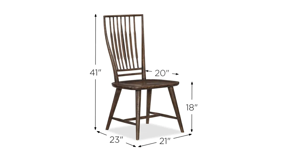 Roslyn County Spindle Back Side Chair - Set of 2 Dimensions