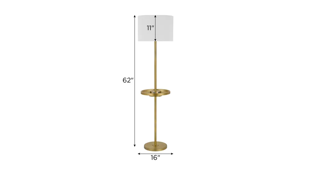 Crofton Floor Lamp with USB Dimensions