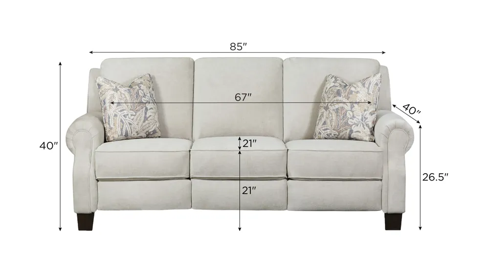 New Garden Dual Power Sofa Dimensions