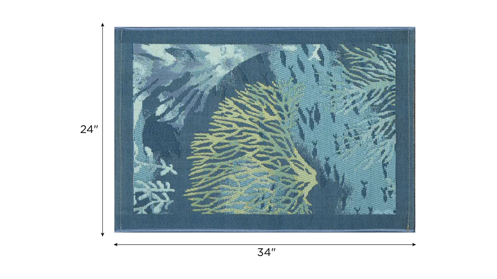 Esencia Coral Garden Indoor/Outdoor Mat Dimensions