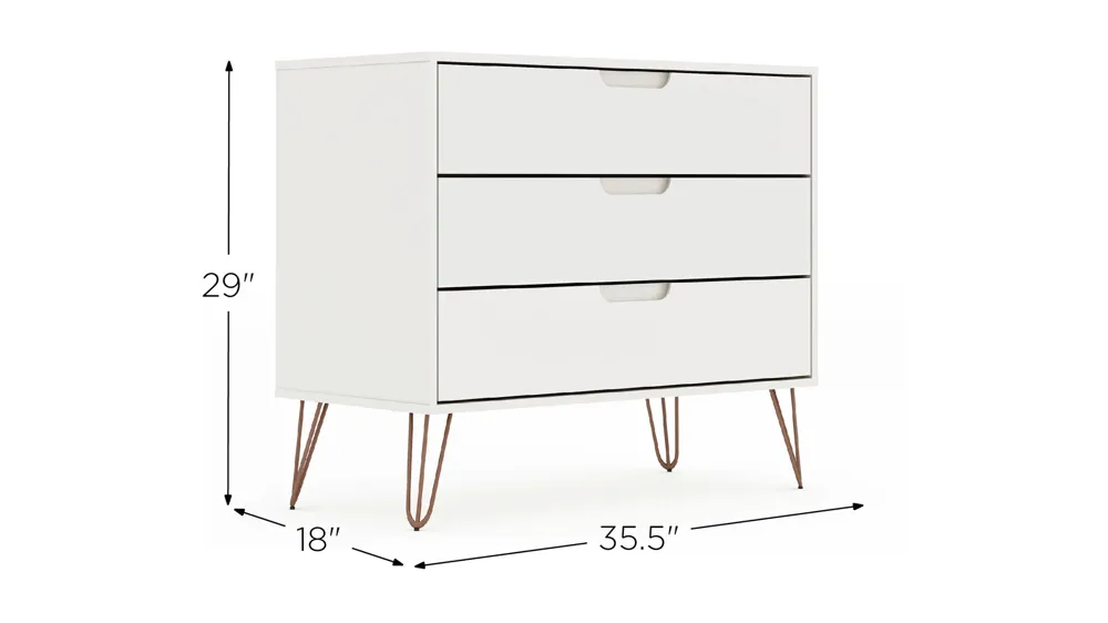 Rockefeller 3 Drawer Dresser Dimensions