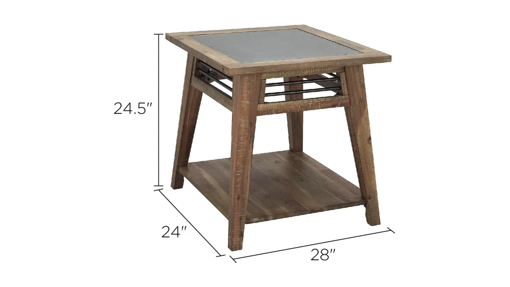 Spencer Rectangular End Table Dimensions