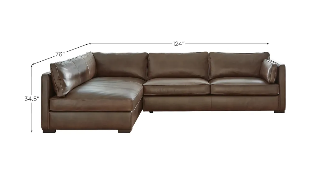 Kiessel 2-Piece Sectional Dimensions