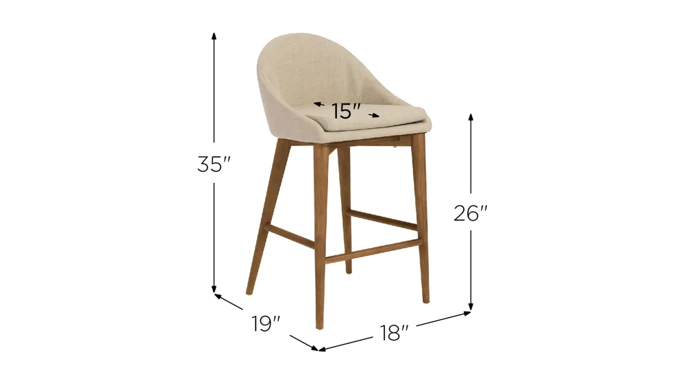 Baruch Counter Stool Dimensions