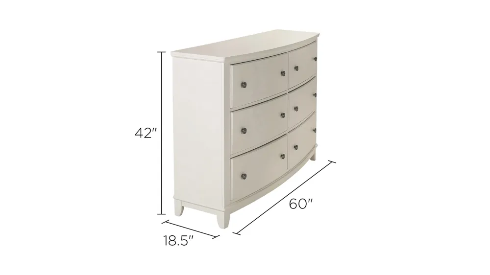 Kylie Bedroom Dresser Dimensions