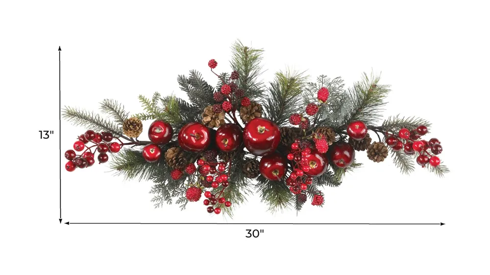 30" Apple Berry Swag Dimensions