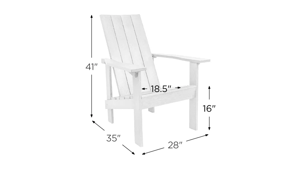 Generation Recycled Outdoor Modern Adirondack Chair Dimensions
