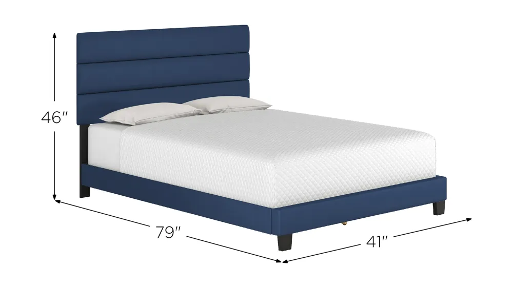 Parker Faux Leather Platform Bed Dimensions