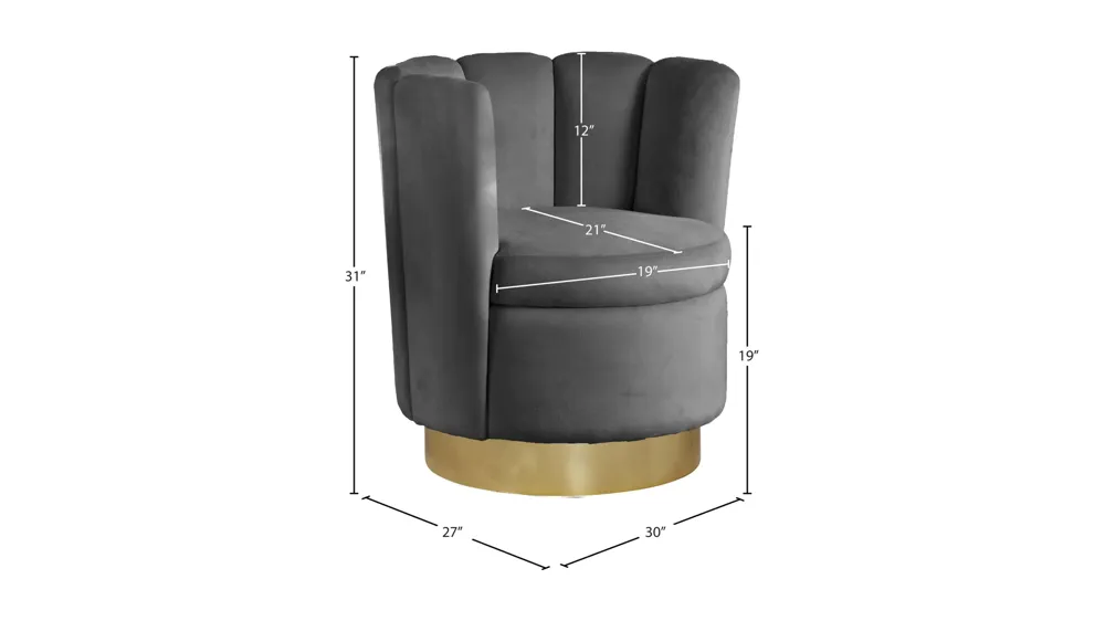 Lily Velvet Accent Chair Dimensions