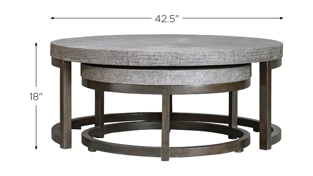 Aiyara Nesting Tables Dimensions