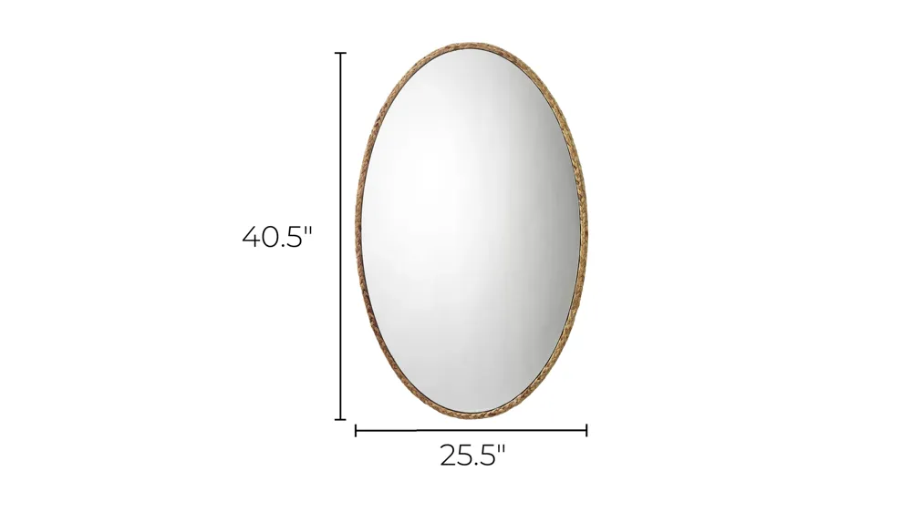 Sparrow Braided Oval Mirror Dimensions