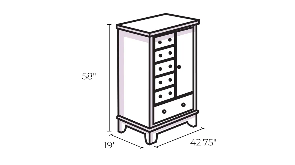 Wessex Chifforobe Dimensions