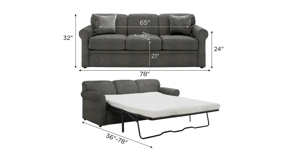 Luann Queen Sleeper Sofa Dimensions