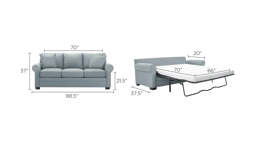 Wellsley Queen Sleeper Sofa Dimensions