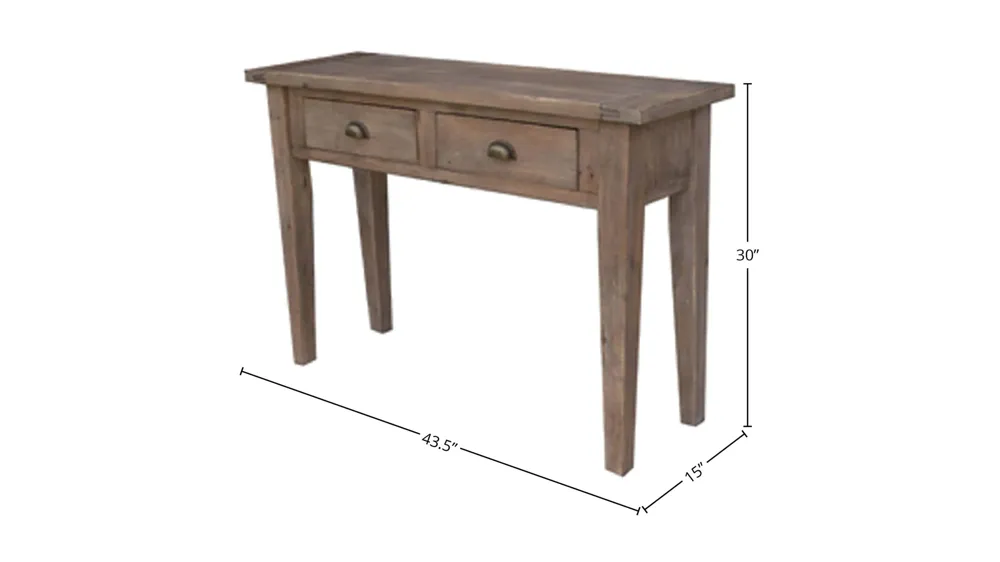Irish Coast Small Console Table - Sundried Dimensions
