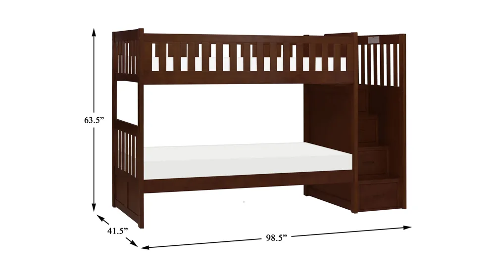 Belisar Bunk Bed with Reversible Step Storage Dimensions