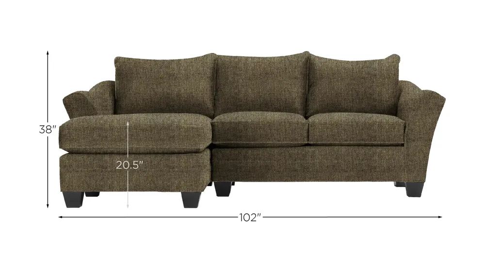 Foresthill 2-pc. Left Hand Chaise Sectional Sofa Dimensions
