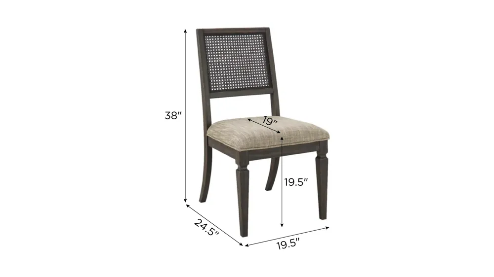Dutton Panel Back Side Chair Dimensions