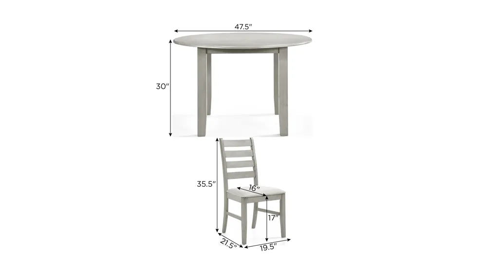 Pascal 5-pc. Dining Set Dimensions